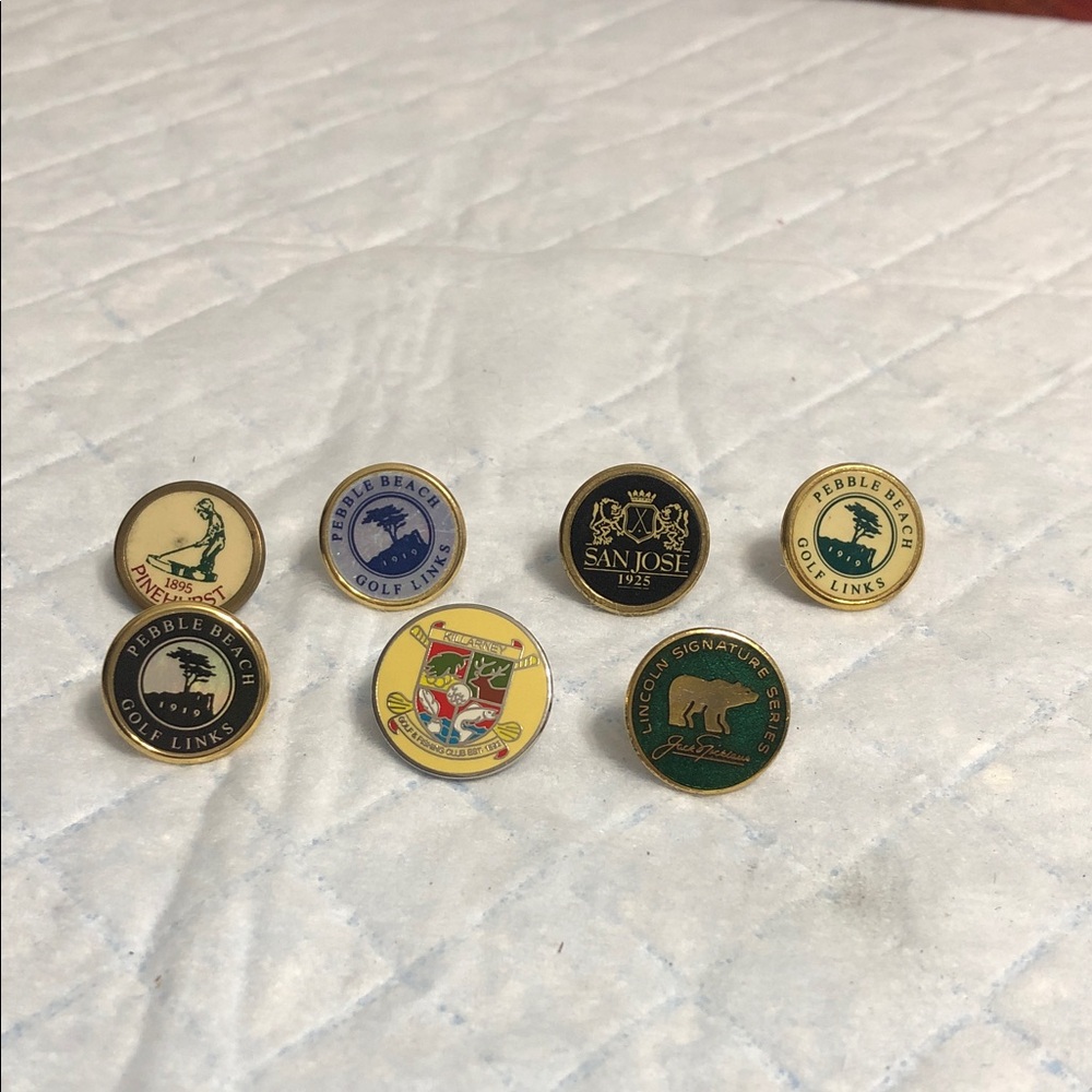 Golf Club Logo Hat Pins - Assorted Pebble Beach & More